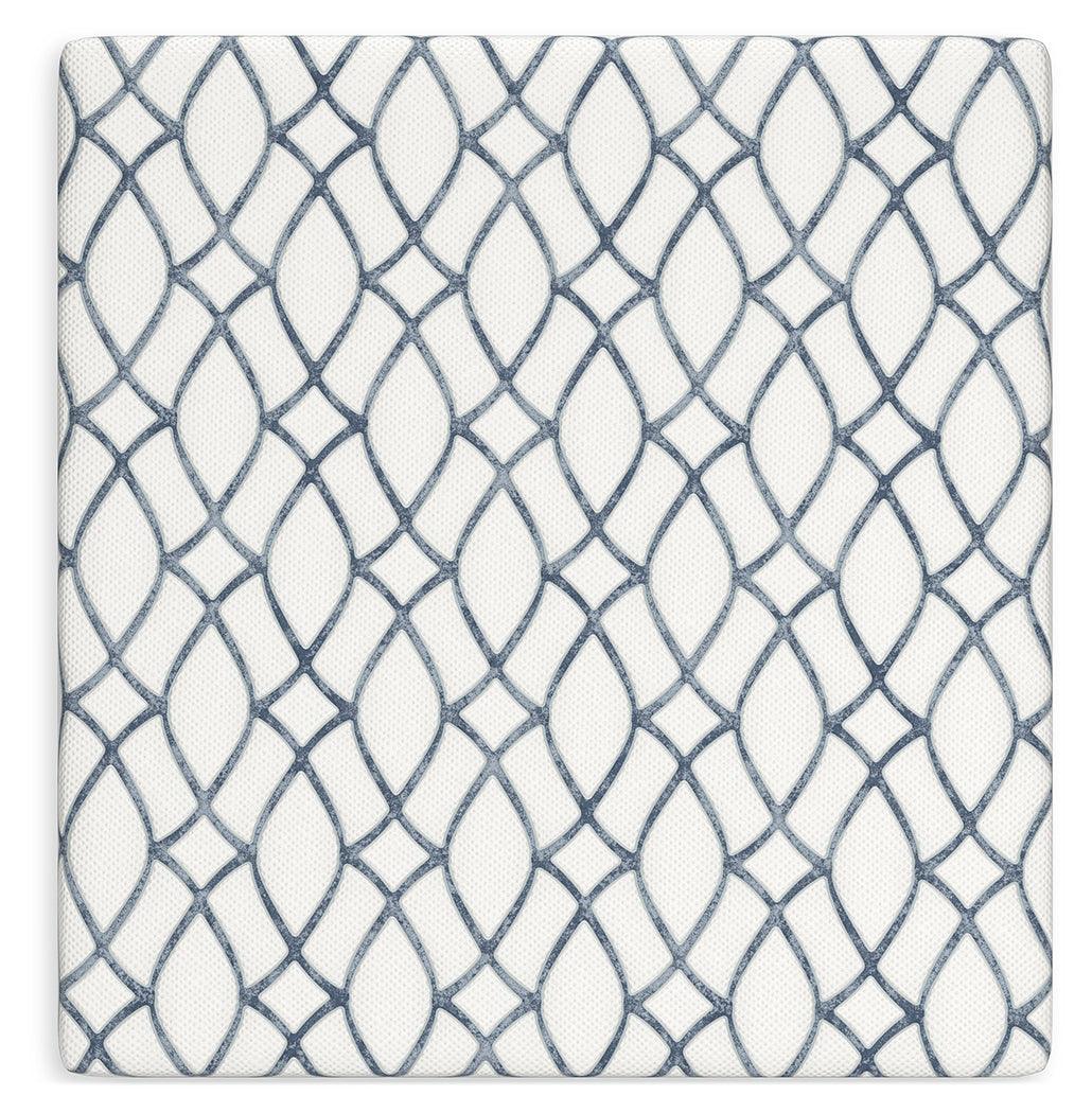 10 Inch Chime Elite 2.0 King Mattress In White and Blue by Ashley at Eve Furniture