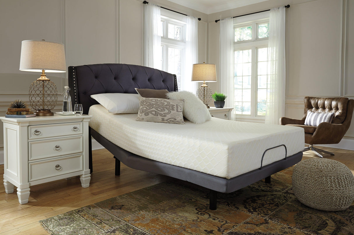 10 Inch Chime Memory Foam White California King Mattress in a Box by Ashley at Eve Furniture