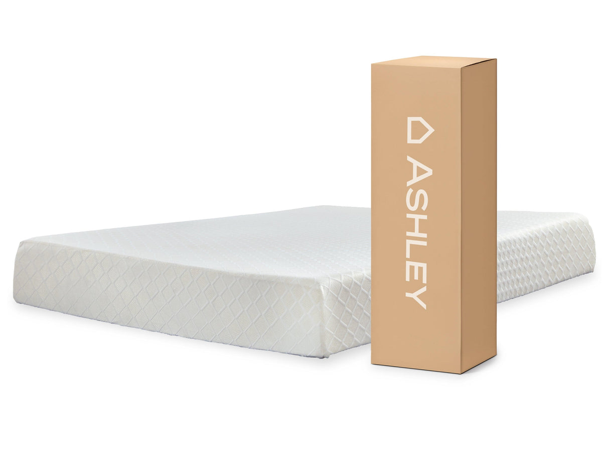10 Inch Chime Memory Foam White California King Mattress in a Box by Ashley at Eve Furniture
