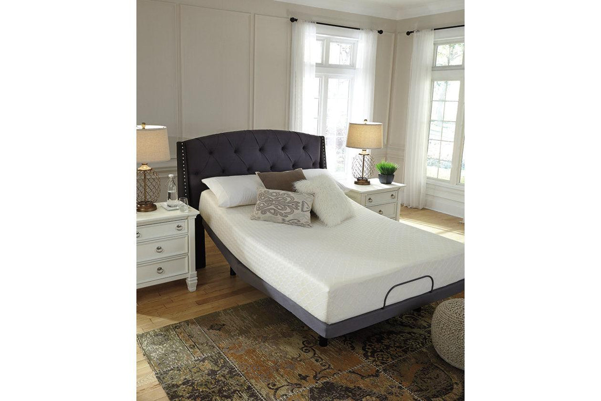 10 Inch Chime Memory Foam White Queen Mattress in a Box by Ashley at Eve Furniture