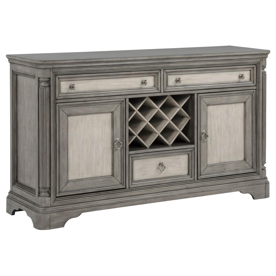 Cresswell Weathered Taupe 2-door 3-drawer Wine Storage Buffet