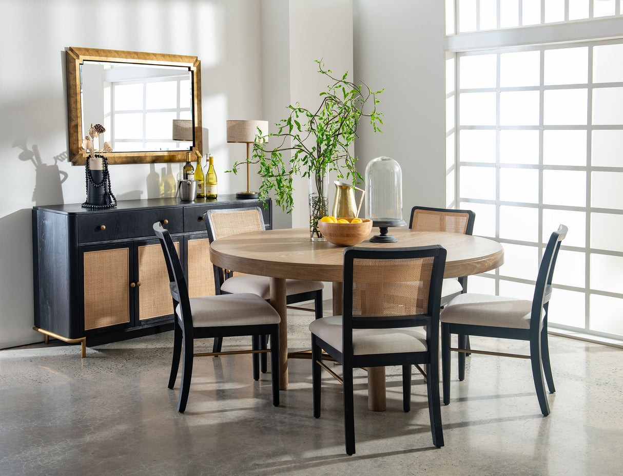 Arini Sand Wash 60-inch Round Wood Dining Room Table