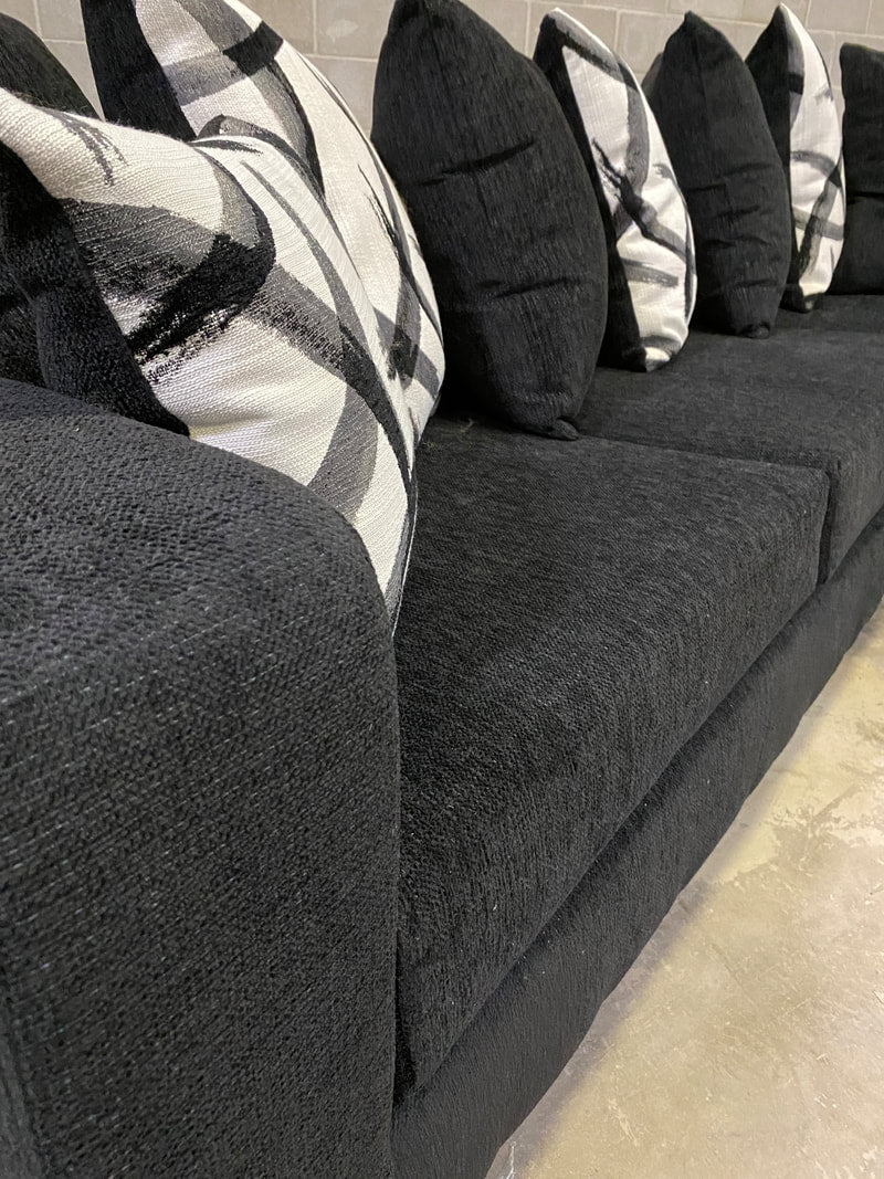 Monroe Black Right Arm Facing (RAF) Sectional by Happy Homes at Eve Furniture