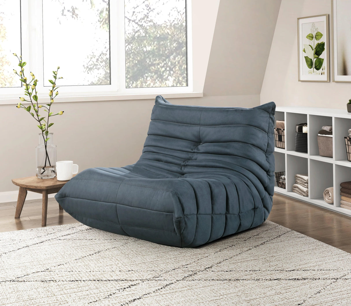 1203 Togo Charcoal Accent Chair by Homelegance at Eve Furniture