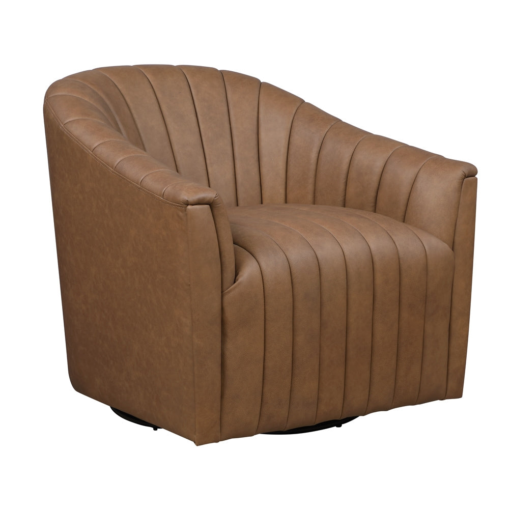 Boulevard Dark Brown Swivel Chair