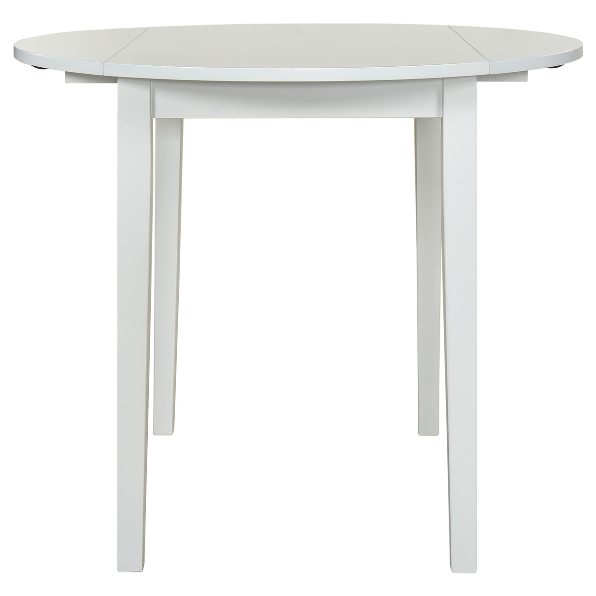 Bucknell White 3-Piece Round Drop Leaf Dining Room Set