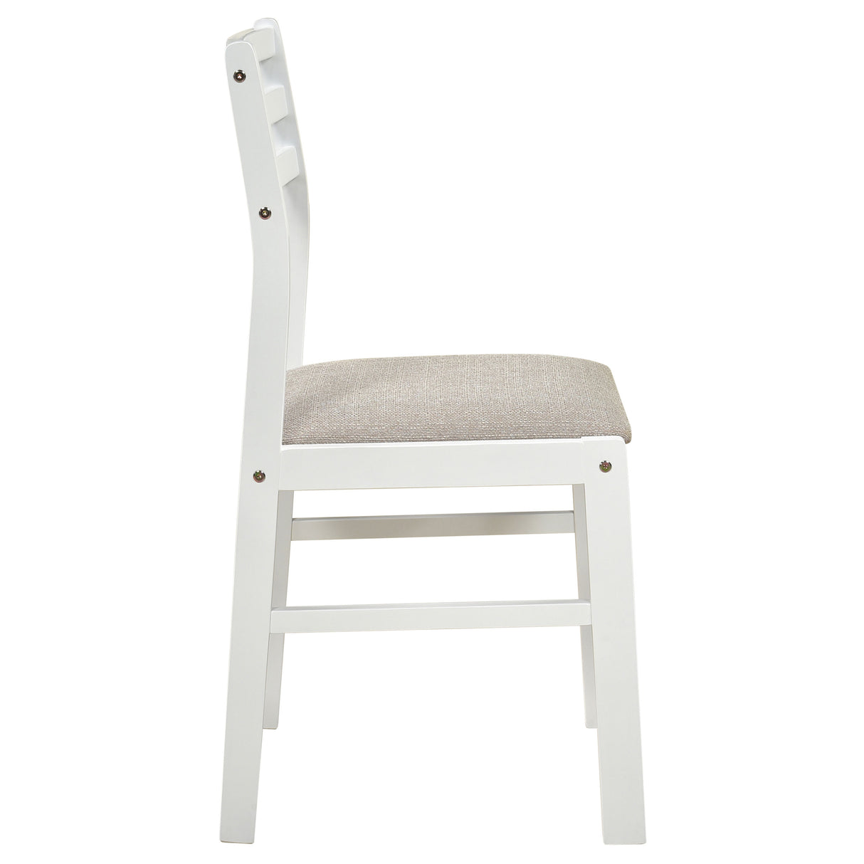 Bucknell White 3-Piece Round Drop Leaf Dining Room Set