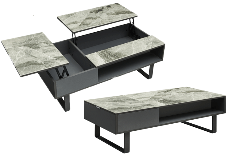 1388 Coffee Table w/ storage Grey by ESF Furniture at Eve Furniture