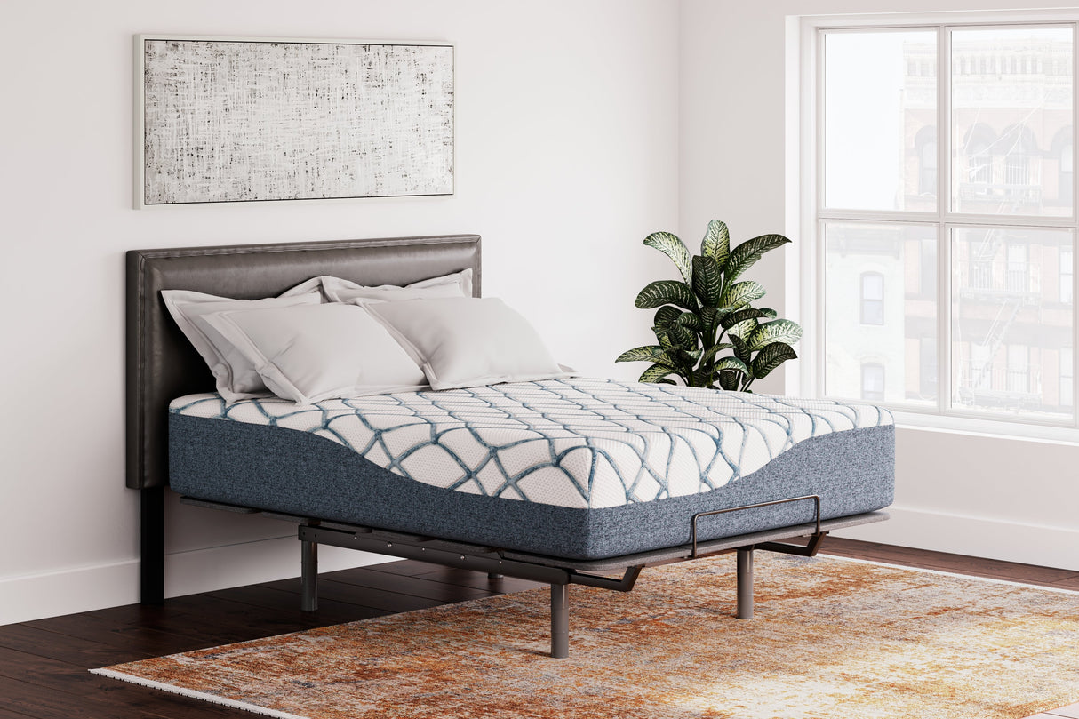14 Inch Chime Elite 2.0 White/Blue California King Mattress by Ashley at Eve Furniture