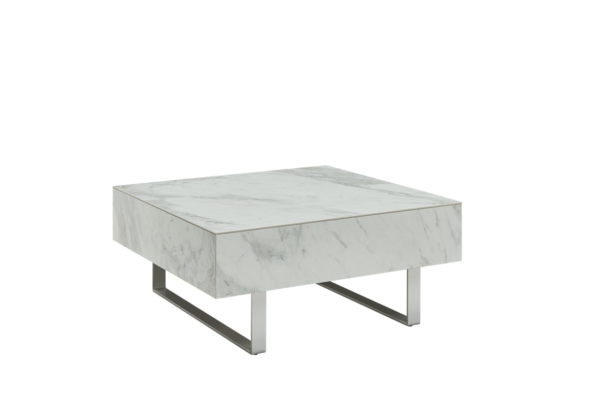 1498 White marble Coffee Table by ESF Furniture at Eve Furniture