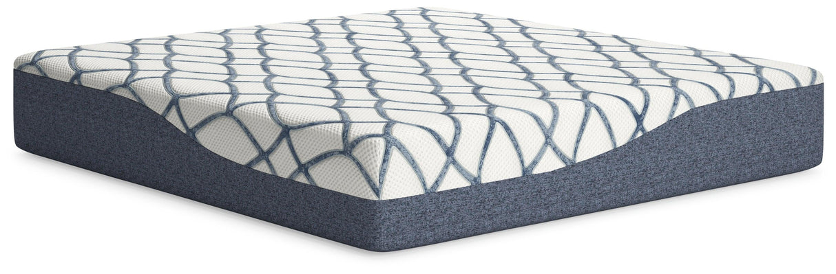 14 Inch Chime Elite 2.0 White/Blue King Mattress by Ashley at Eve Furniture