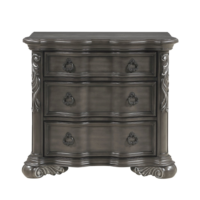 Royal Highland Gray 5pc Set (QB+NS+DR+MR+CH) by Homelegance at Eve Furniture