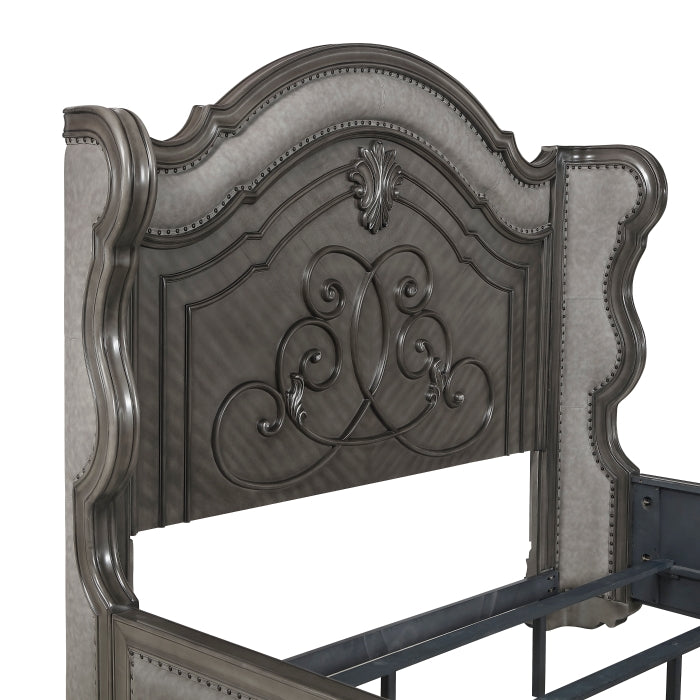 Royal Highland Gray Eastern King Bed by Homelegance at Eve Furniture