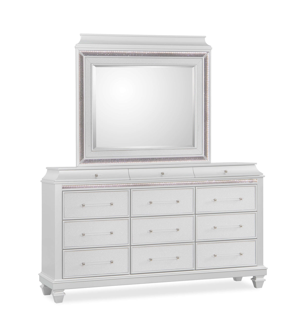 Sabrina White Bedroom Set by Cosmos Furniture at Eve Furniture