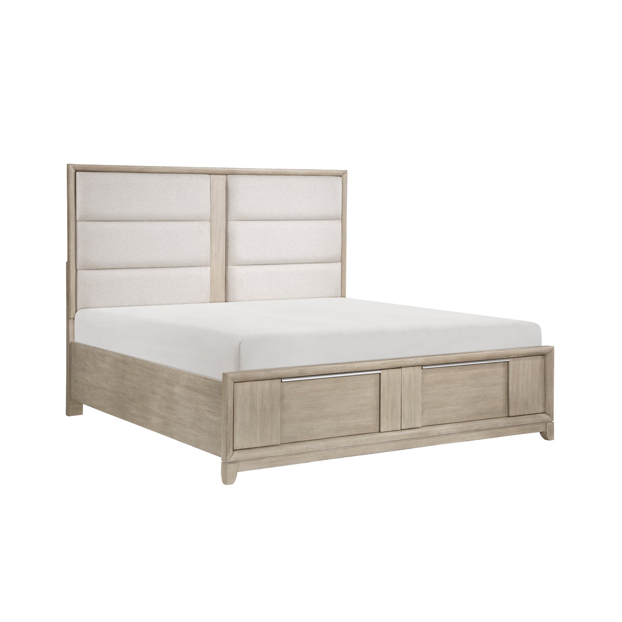 McKewen Light Gray Upholstered Storage Platform Bedroom Set by Homelegance at Eve Furniture