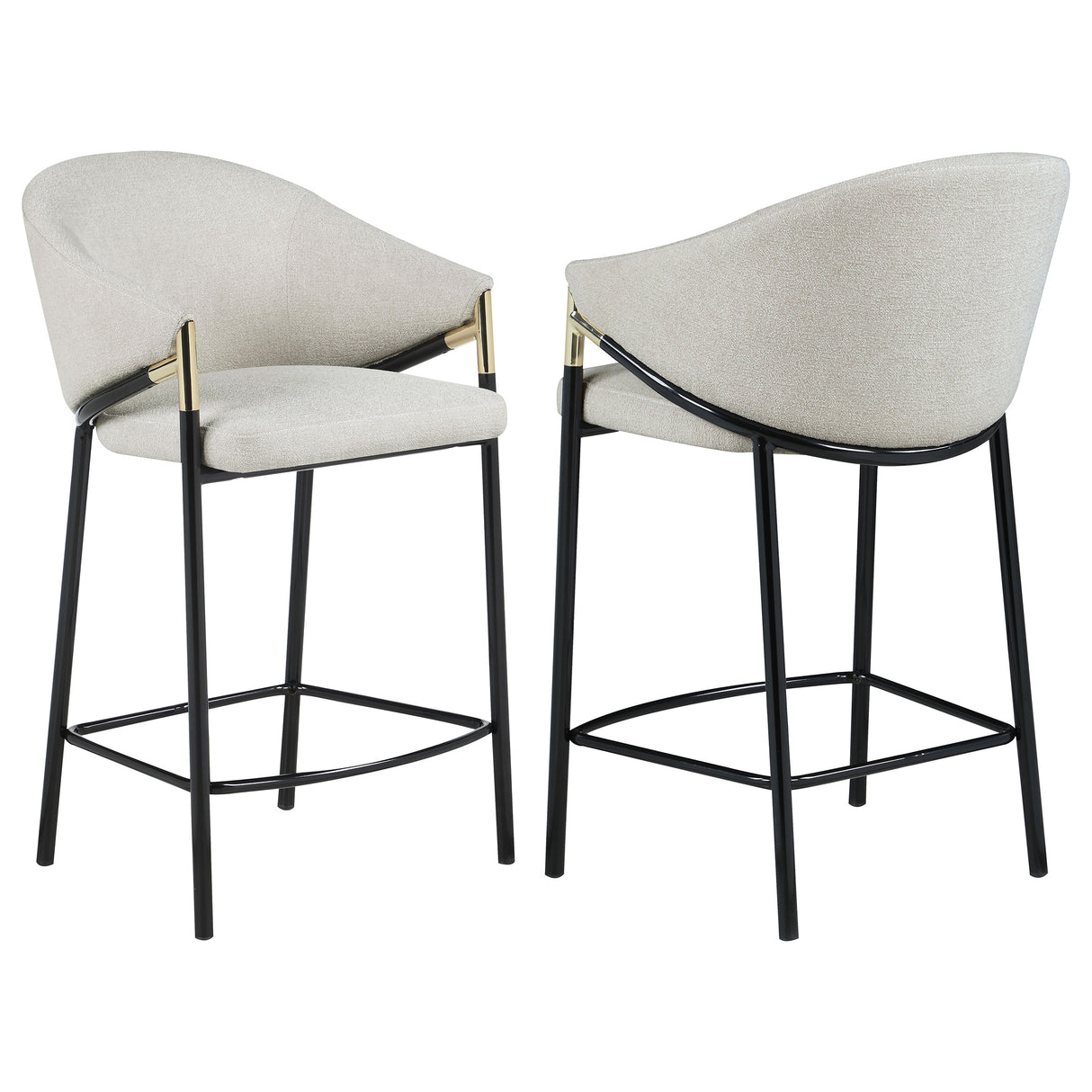 Chadwick Beige Fabric Upholstered Counter Chair (Set of 2)