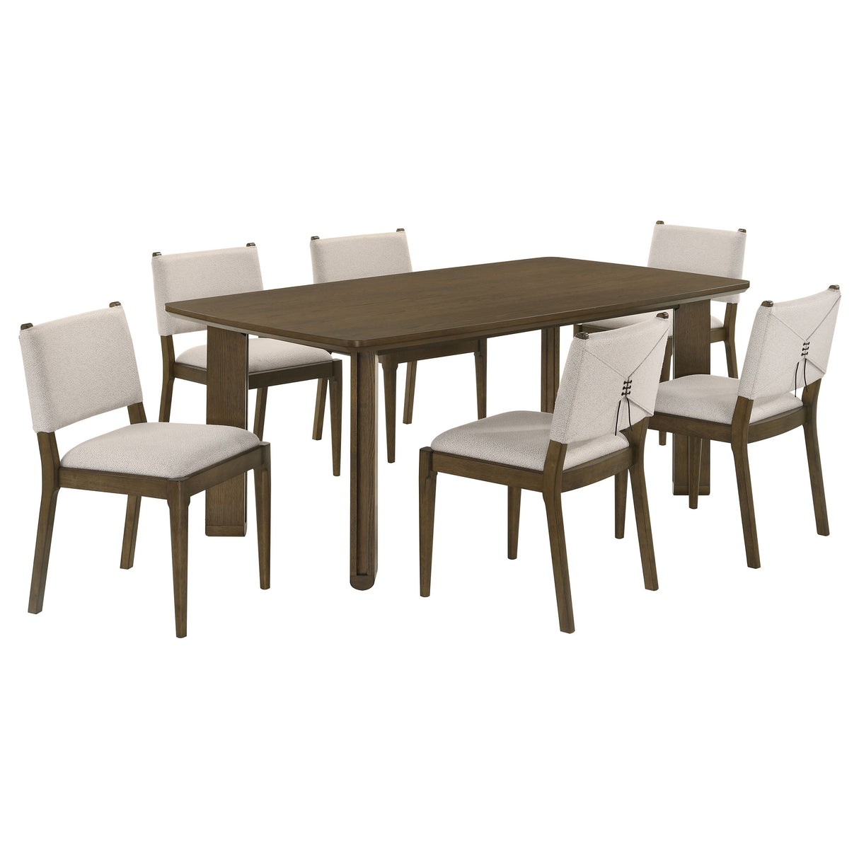 Ottowa Brown 7-Piece Rectangular Wood Dining Room Set