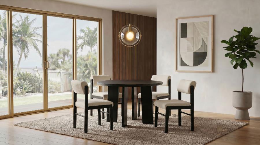 Strouse Cream/Black 5-piece Dining Set by Coaster at Eve Furniture