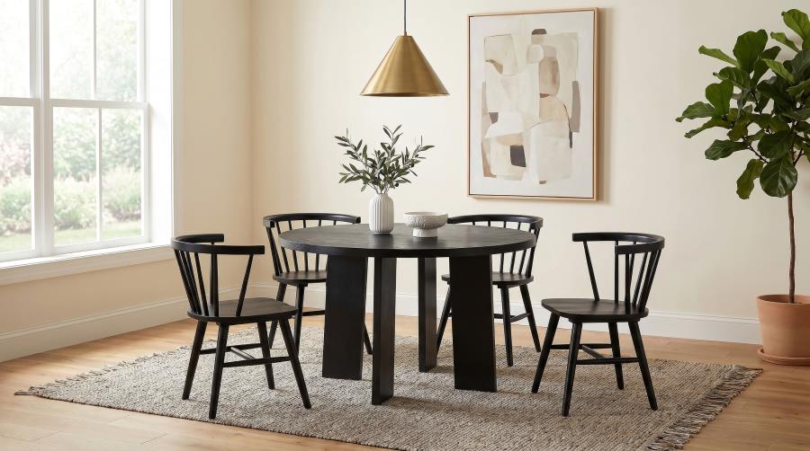 Strouse Black 5-piece Dining Set by Coaster at Eve Furniture