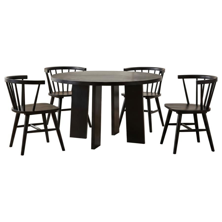 Strouse Black 5-piece Dining Set by Coaster at Eve Furniture