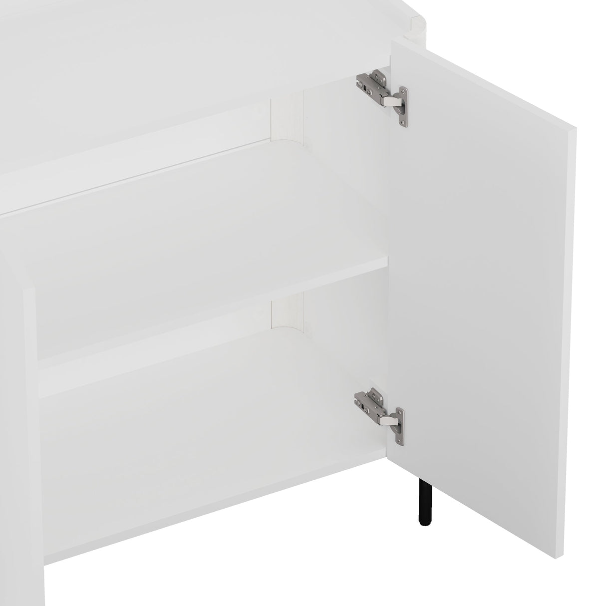 2-Piece Abbey Accent Cabinet and Bookcase in White by Manhattan Comfort at Eve Furniture