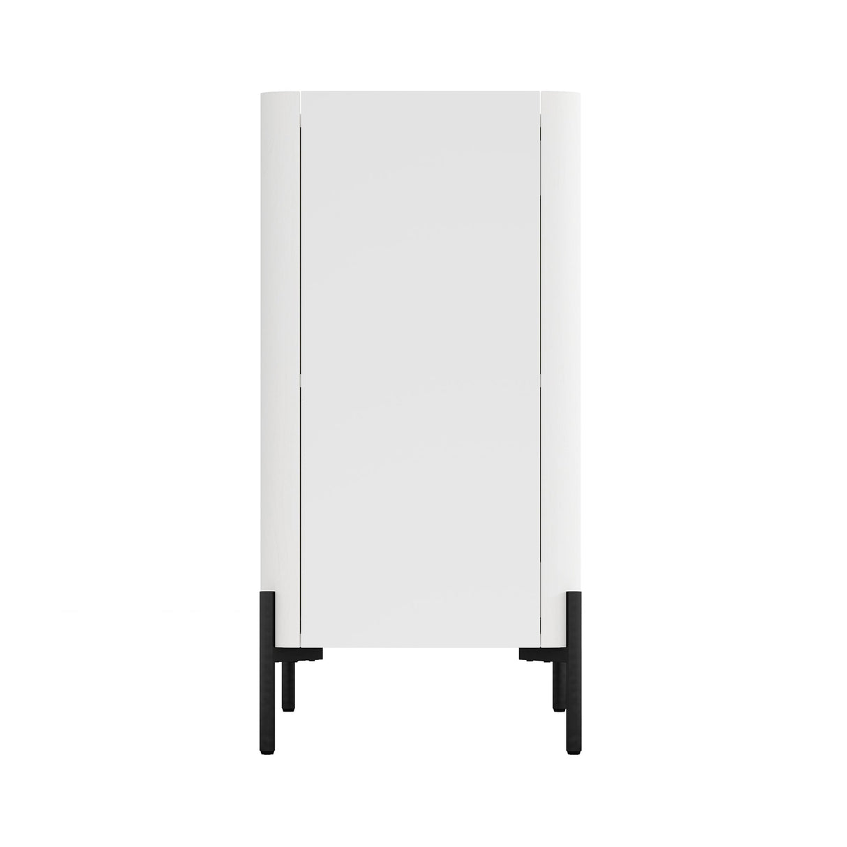 2-Piece Abbey Accent Cabinet and Bookcase in White by Manhattan Comfort at Eve Furniture