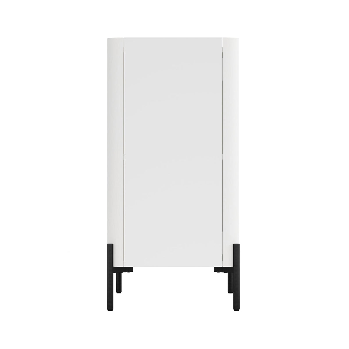 2-Piece Abbey Accent Cabinet and Sideboard in White by Manhattan Comfort at Eve Furniture
