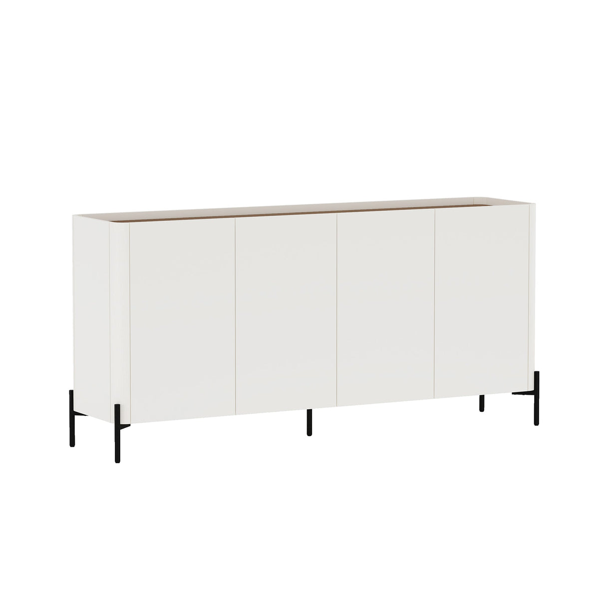 2-Piece Abbey Bookcase and Sideboard in Maple and Off White by Manhattan Comfort at Eve Furniture
