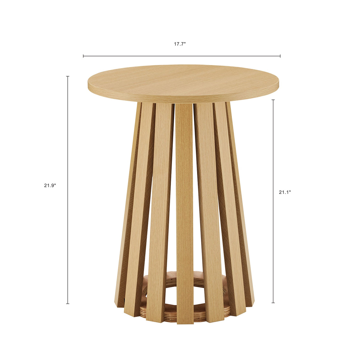 2-Piece Layla Coffee and End Table in Natural Oak by Manhattan Comfort at Eve Furniture