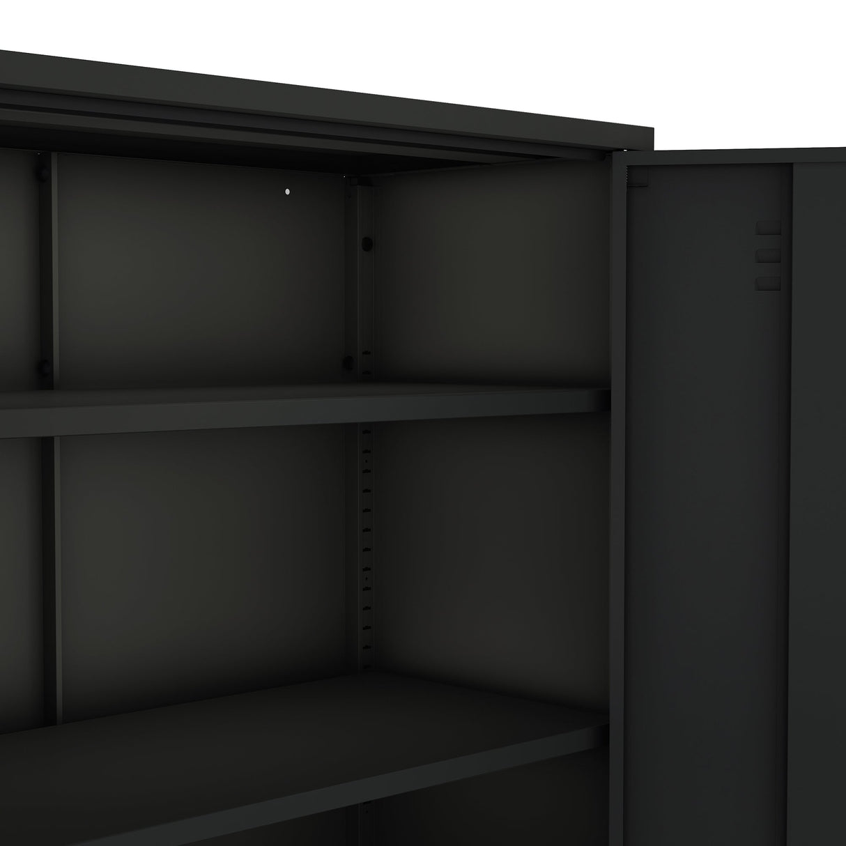2-Piece Naomi Accent Cabinet and Storage Cabinet in Black by Manhattan Comfort at Eve Furniture