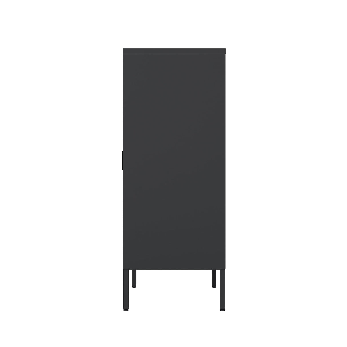 2-Piece Naomi Accent Cabinet and Storage Cabinet in Black by Manhattan Comfort at Eve Furniture
