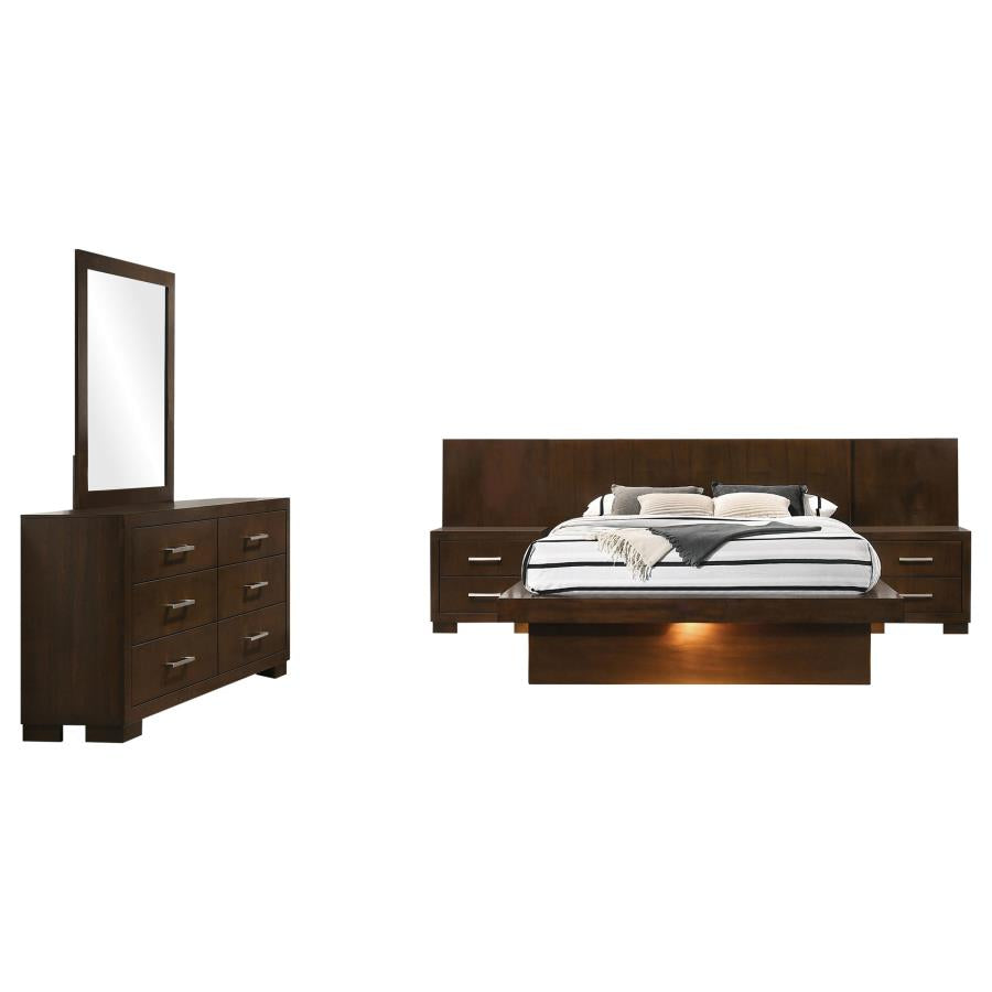 Jessica Cappuccino 5-Piece King Bedroom Set with Nightstand Panels by Coaster at Eve Furniture