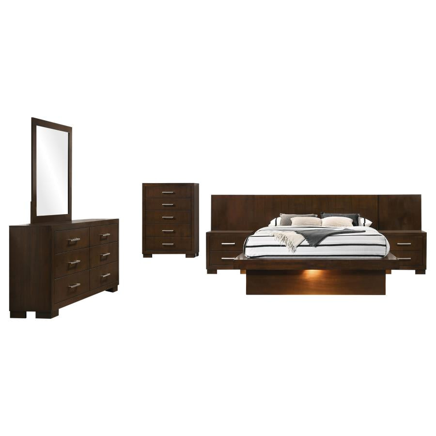 Jessica Eastern King 5-Piece Minimalistic Platform Bedroom Set by Coaster at Eve Furniture