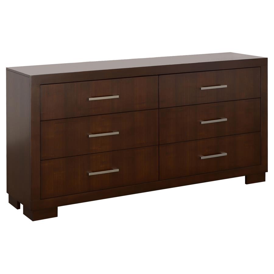Jessica Cappuccino 6-piece Queen LED Bedroom Set by Coaster at Eve Furniture
