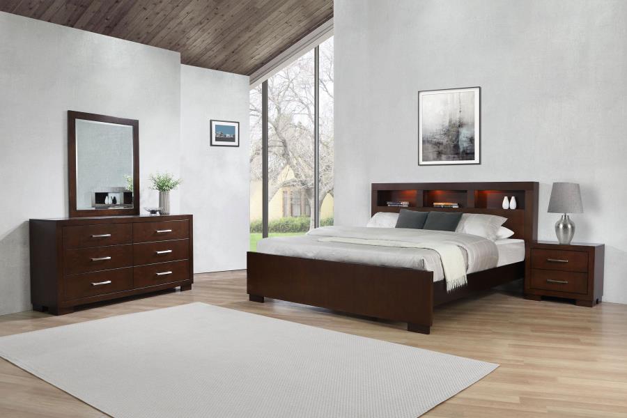 Jessica Cappuccino 4-Piece Eastern King Bedroom Set by Coaster at Eve Furniture