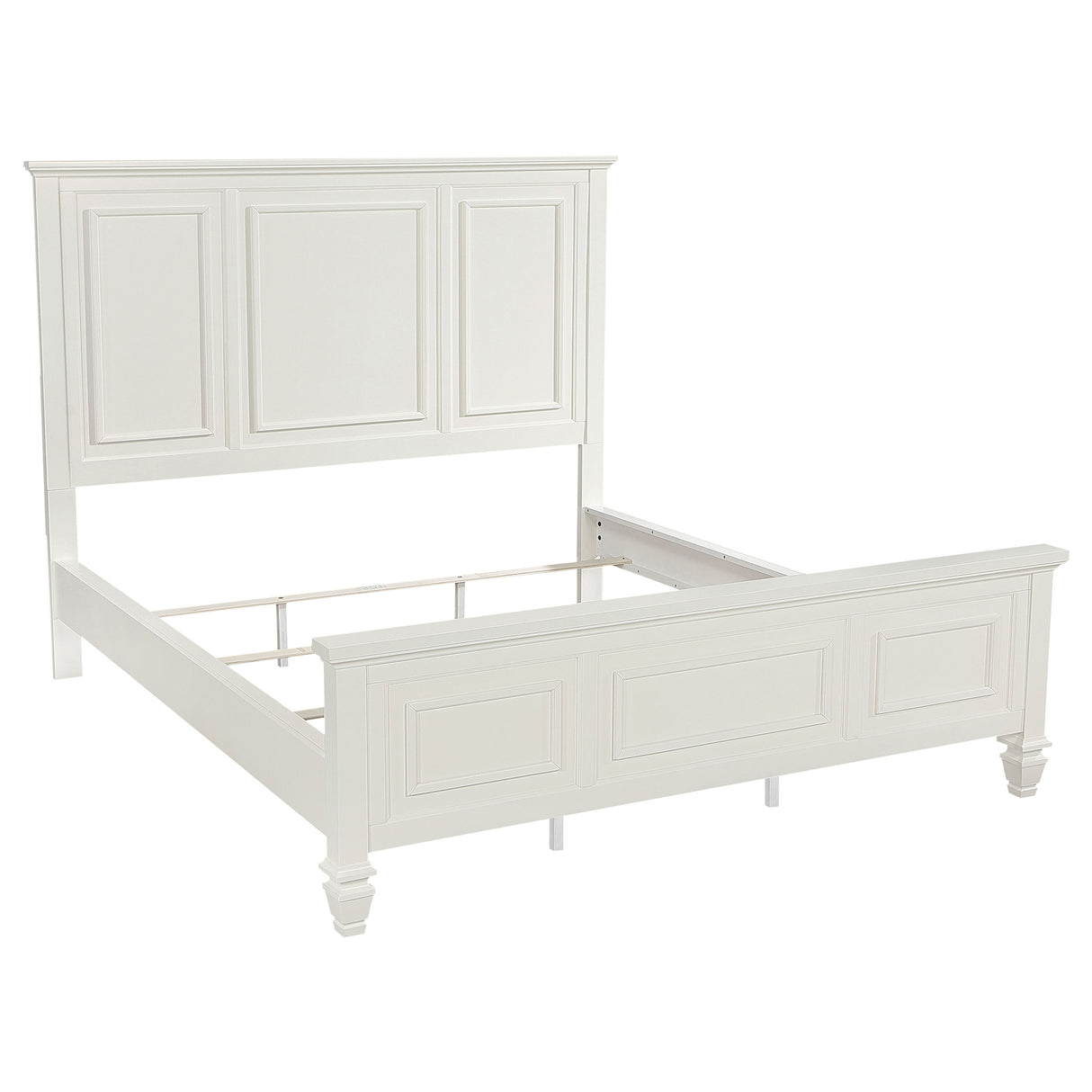 Sandy Beach Cream White 5-Piece California King Bedroom Set