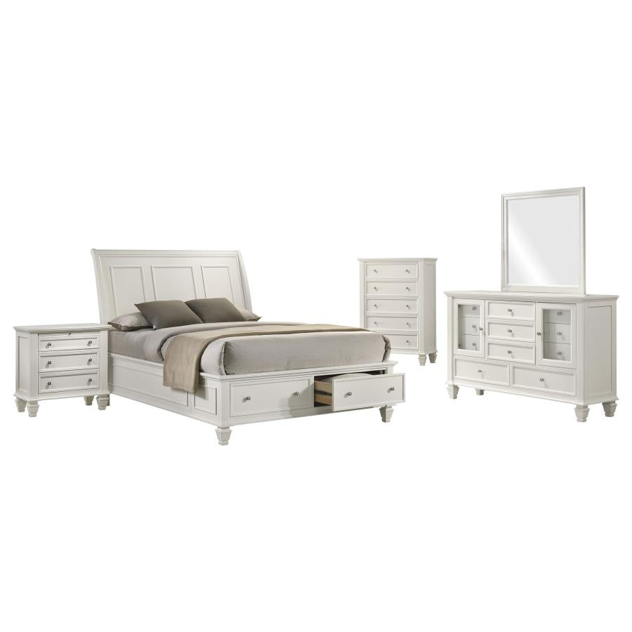 Sandy Beach Cream White 5-Piece Eastern King Bedroom Set by Coaster at Eve Furniture