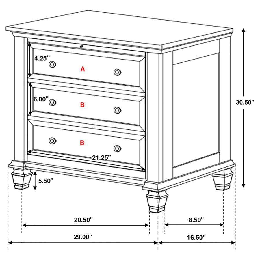 Sandy Beach Cream White 5-Piece Eastern King Bedroom Set by Coaster at Eve Furniture