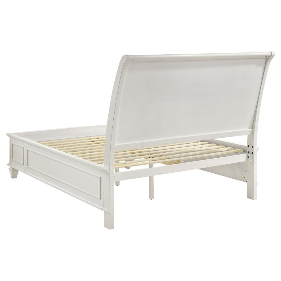 Sandy Beach Cream White 4-Piece Queen Bedroom Set by Coaster at Eve Furniture