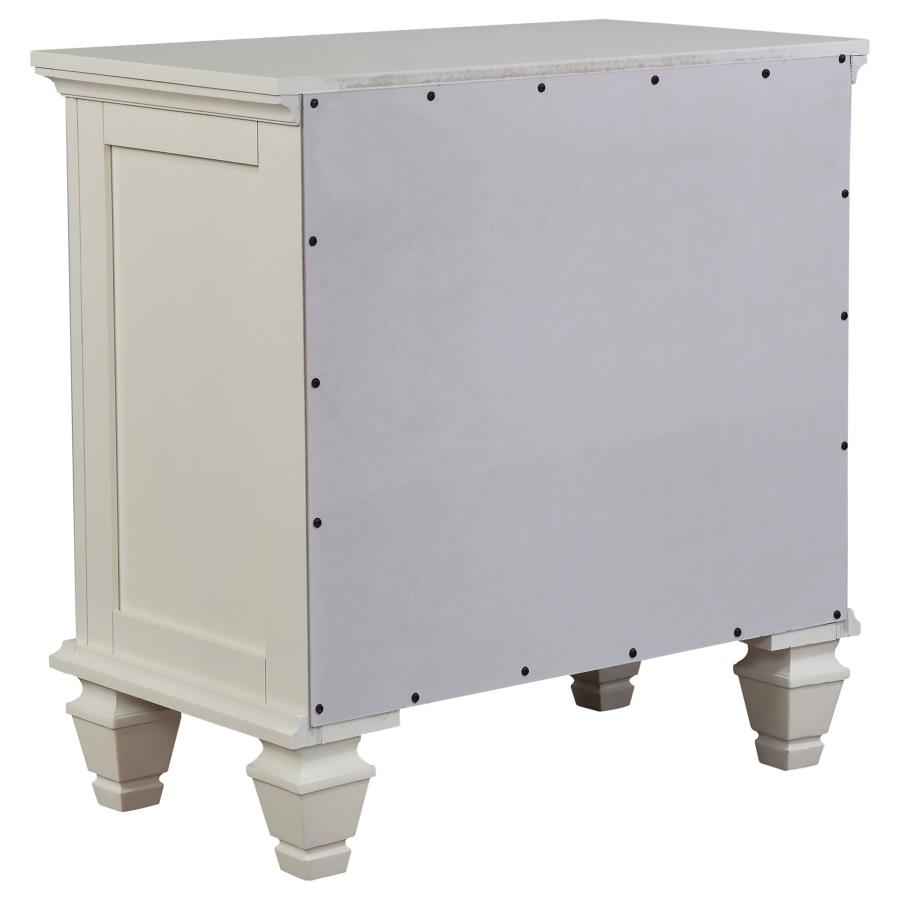 Sandy Beach Cream White 4-Piece Queen Bedroom Set by Coaster at Eve Furniture