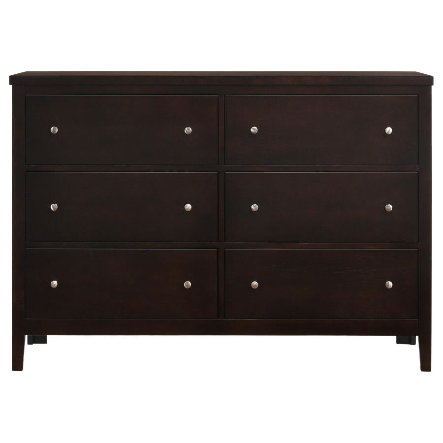 Carlton Cappuccino/Black 4-Piece Full Upholstered Bedroom Set