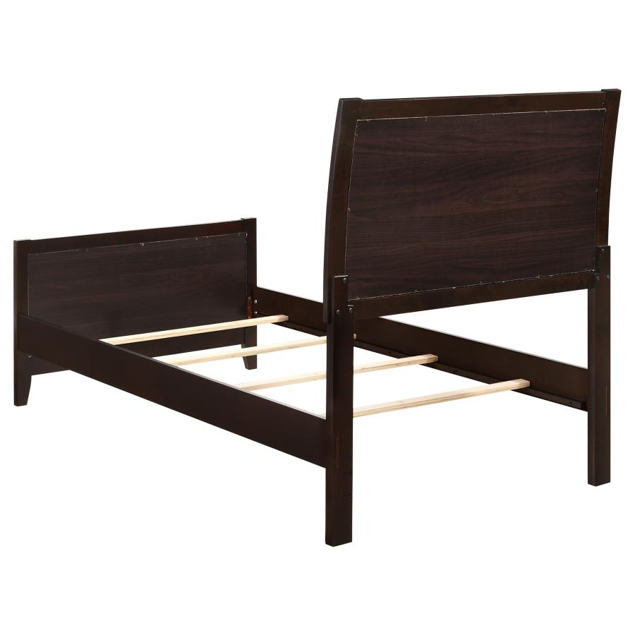 Carlton Cappuccino/Black 4-Piece Twin Upholstered Bedroom Set