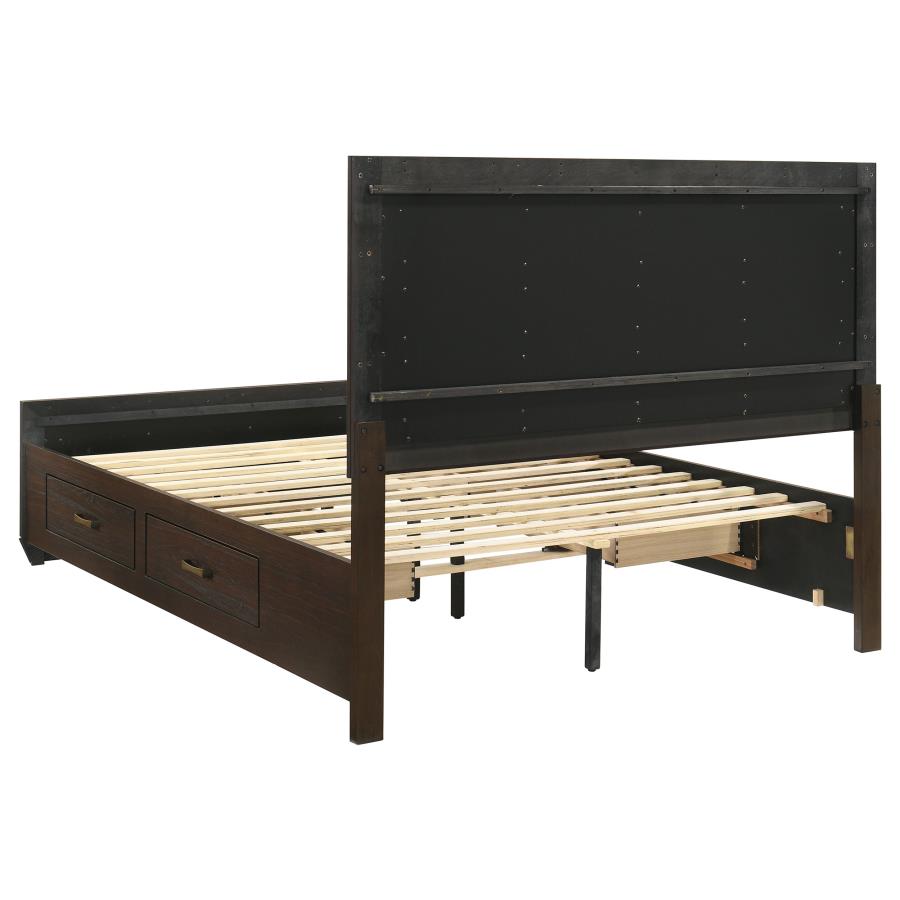 Kauffman Dark Cocoa 4-Piece Queen Bedroom Set by Coaster at Eve Furniture