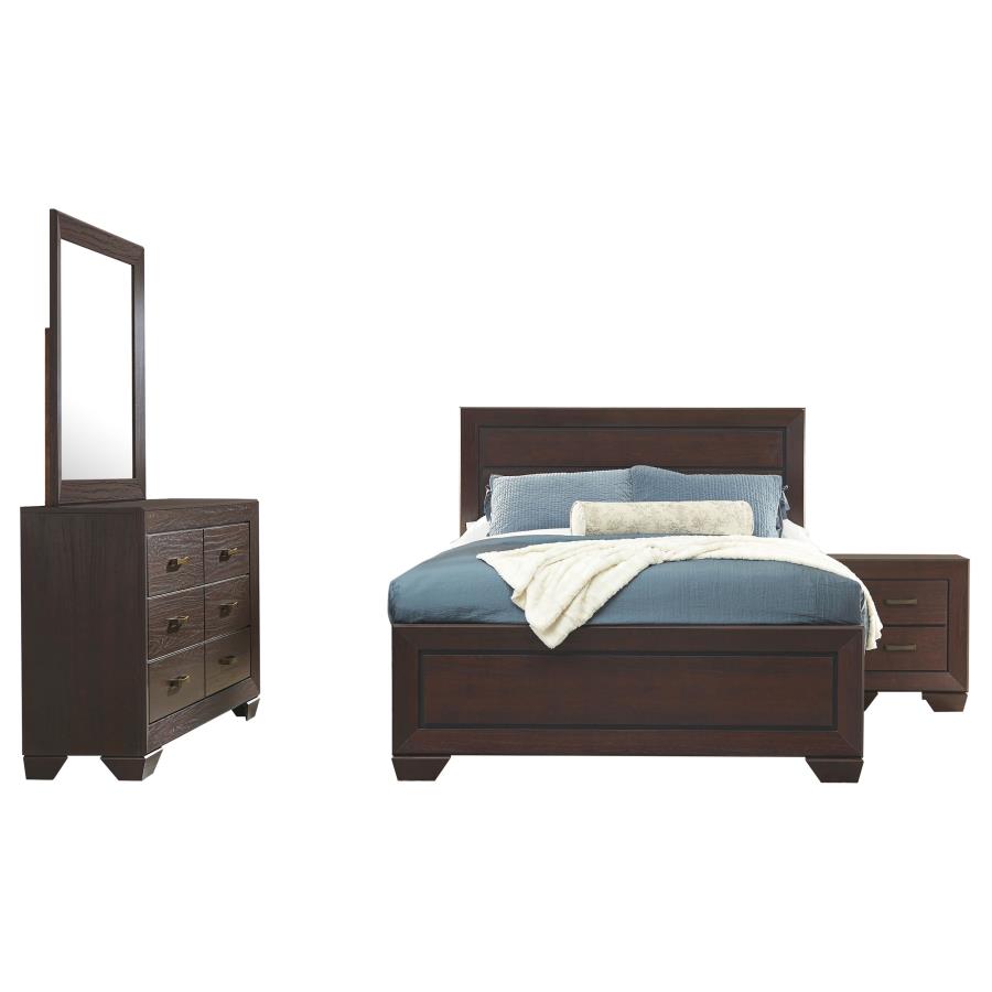 Kauffman Dark Cocoa 4-Piece California King Bedroom Set by Coaster at Eve Furniture