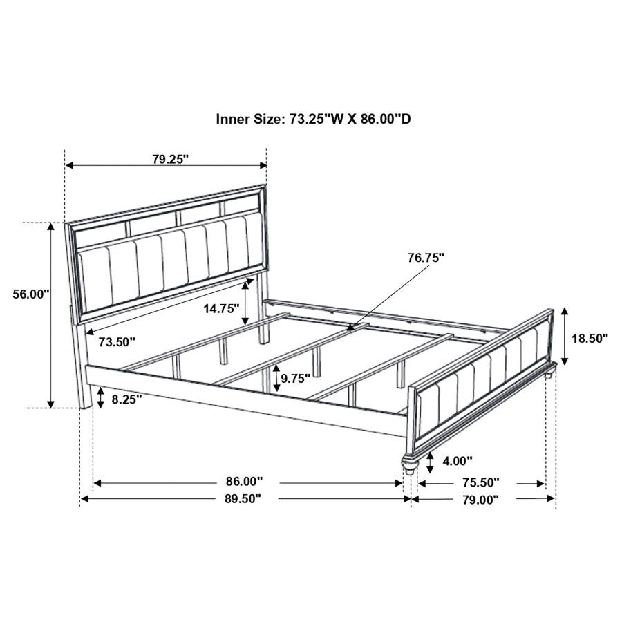 Barzini White 4-Piece California King Panel Bedroom Set by Coaster at Eve Furniture