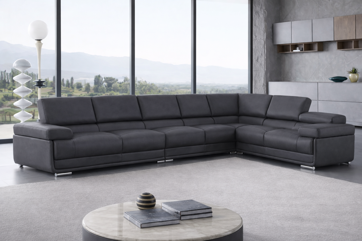 2119 Sectional Large Composition 2, Dark Grey by ESF Furniture at Eve Furniture