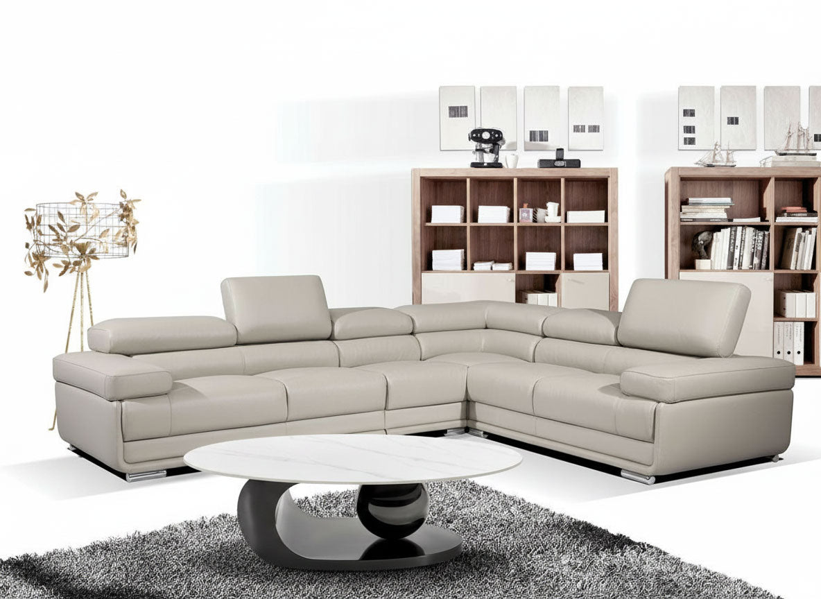 2119 Sectional - Light Grey by ESF Furniture at Eve Furniture