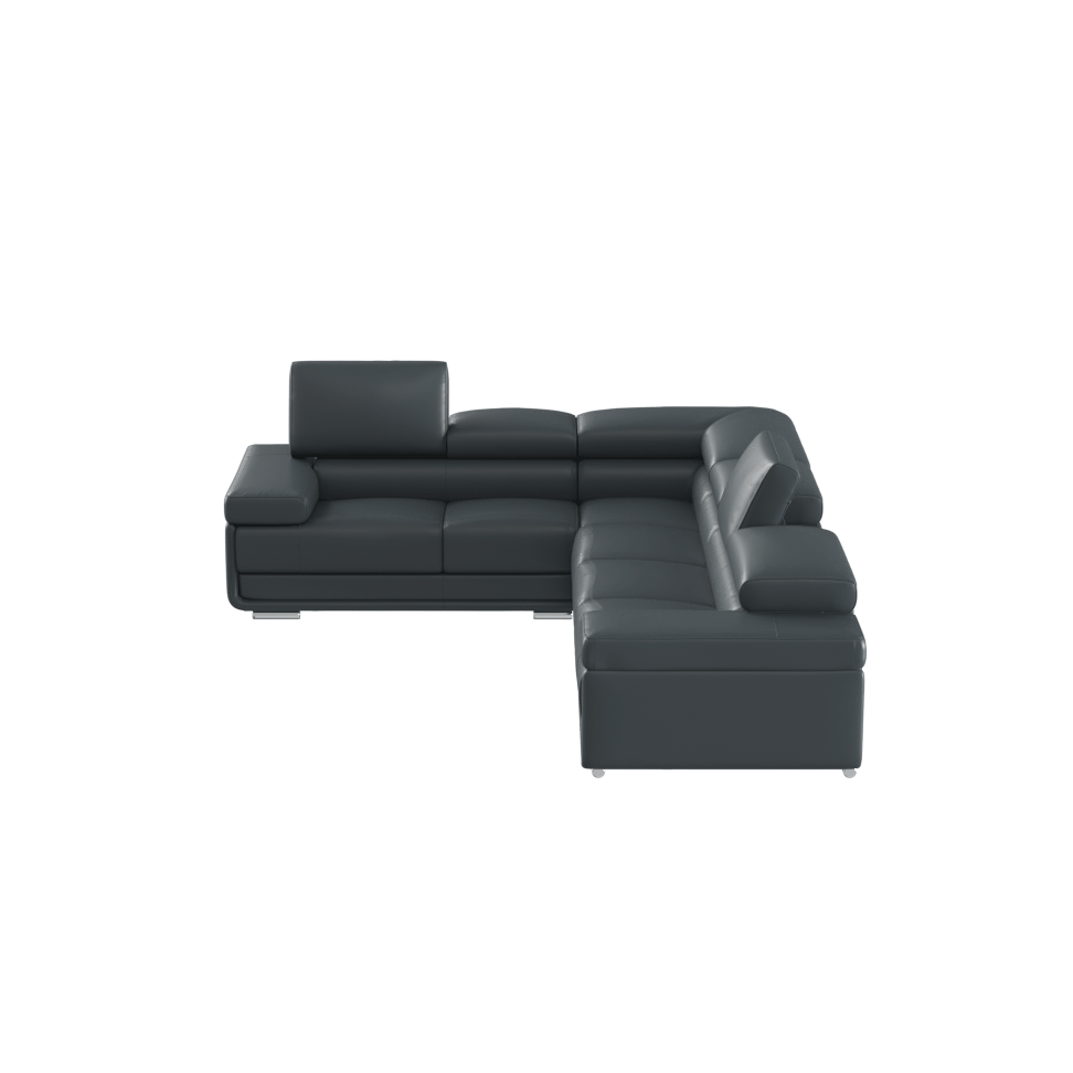 2119 Sectional with Extra Chair- Dark Grey, Composition 2 by ESF Furniture at Eve Furniture