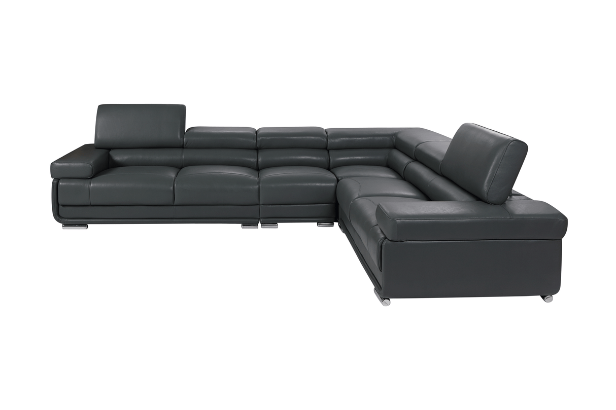 2119 Sectional with Extra Chair- Dark Grey, Composition 2 by ESF Furniture at Eve Furniture