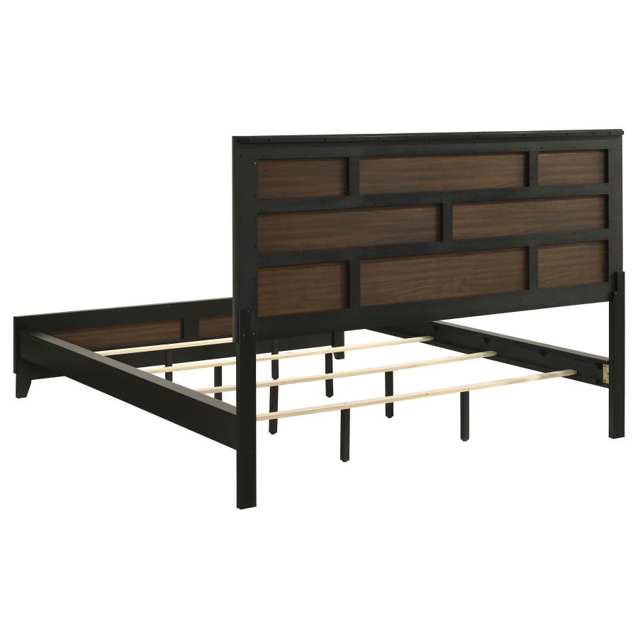 Watson Gray Oak/Black 5-Piece California King Panel Bedroom Set by Coaster at Eve Furniture